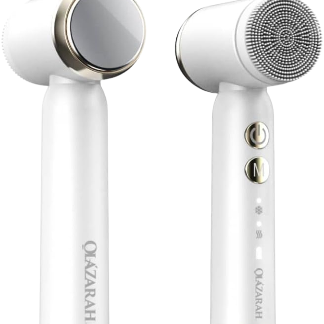 Facial Electric Exfoliating Spin Cleansing Brush Set | Waterproof Rechargeable Hot Cold Compress, 6 oz
