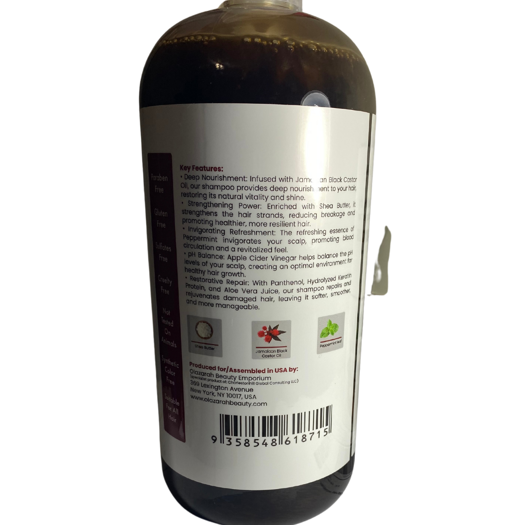Jamaican Black Castor Oil Shampoo - Nourish, Strengthen, and Refresh W/Shea Butter, 33 fl. oz