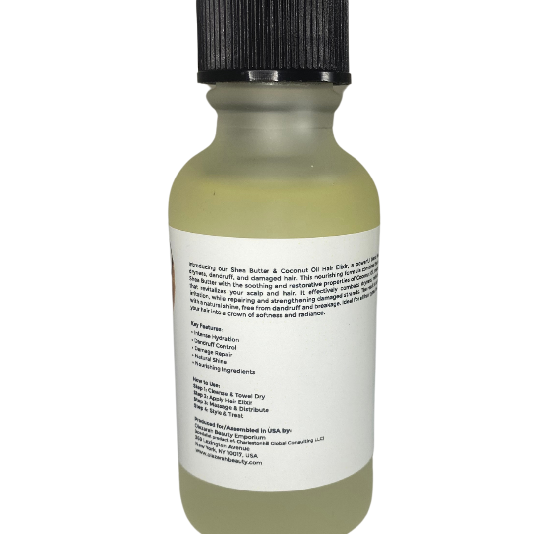 Shea Butter & Coconut Oil Hair Elixir for Damaged Hair, 1.07 fl. oz