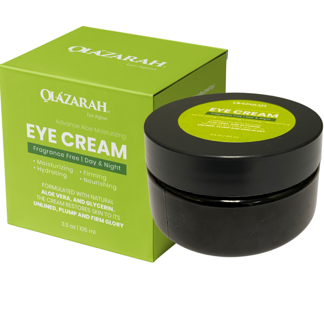 OLAZARAH Advance Aloe Moisturizing Eye Cream, Fragrance Free, Day & Night, 2 oz