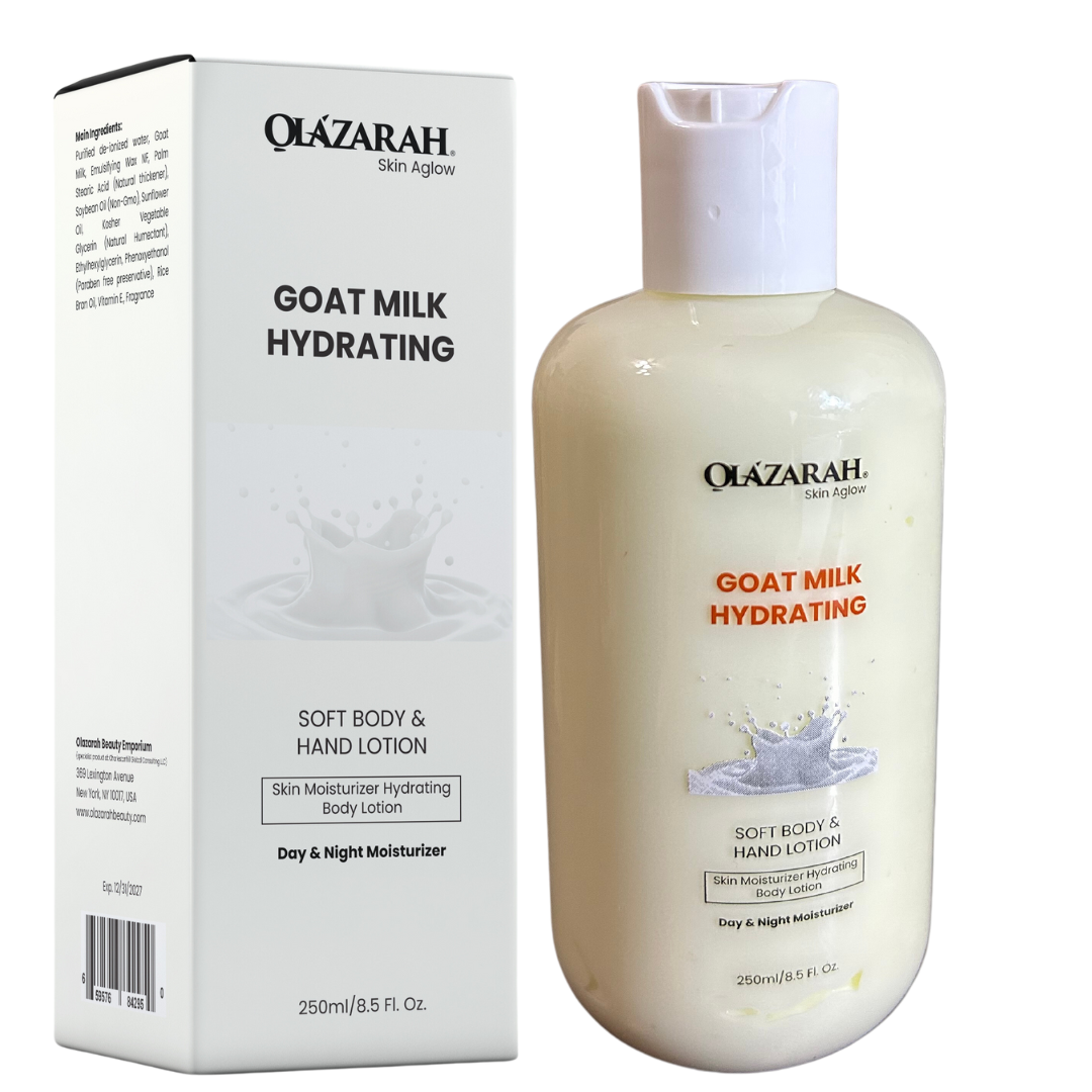 Skin Aglow Goat Milk Hydrating Lotion for Soft Body & Hands, w/Gentle Goat Milk Formula, 8.5 Fl. oz