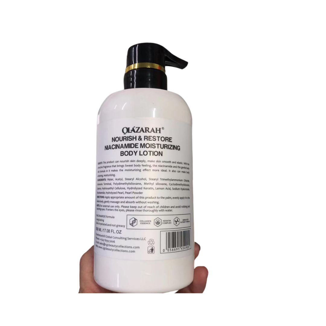 Nourish & Restore Niacinamide Body Lotion - Hydrating, Anti-Aging Moisturizer for Smooth Skin, (2 pcs), 34 fl. oz