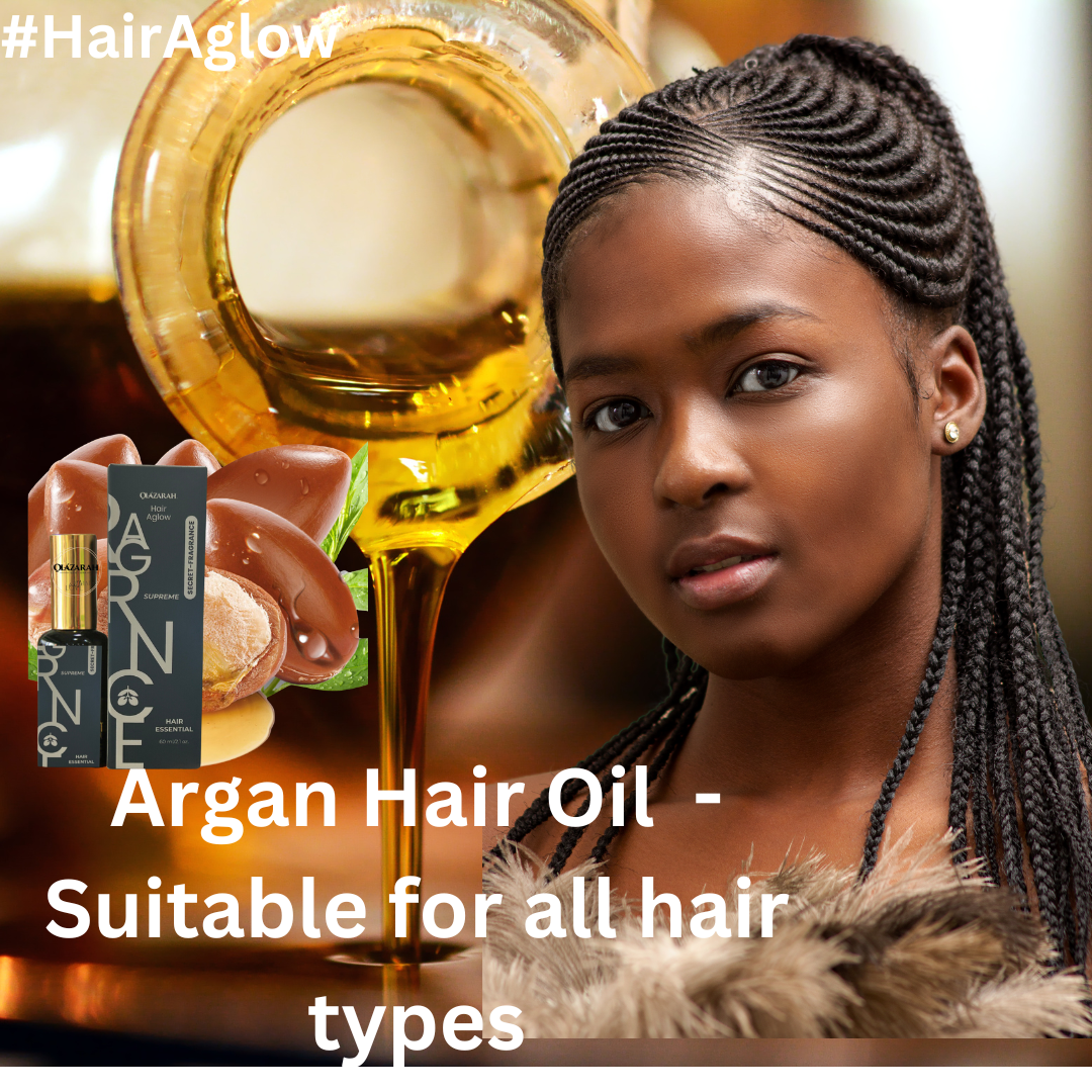 Hair Aglow Moroccan Argan Miracle Oil - Secret Scent, Growth and Repair, 2.1 fl .oz