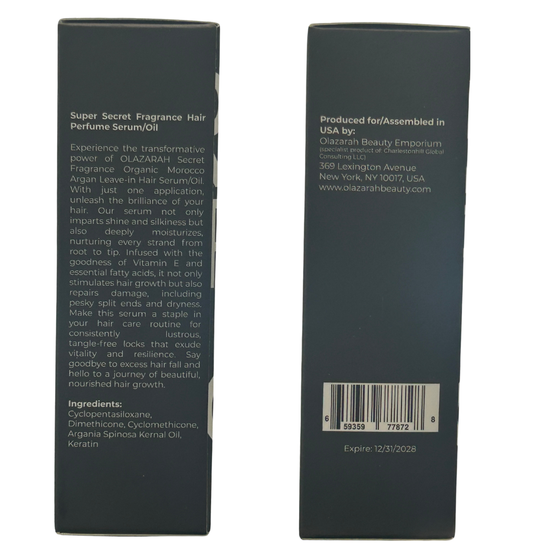 Hair Aglow Moroccan Argan Miracle Oil - Secret Scent, Growth and Repair, 2.1 fl .oz