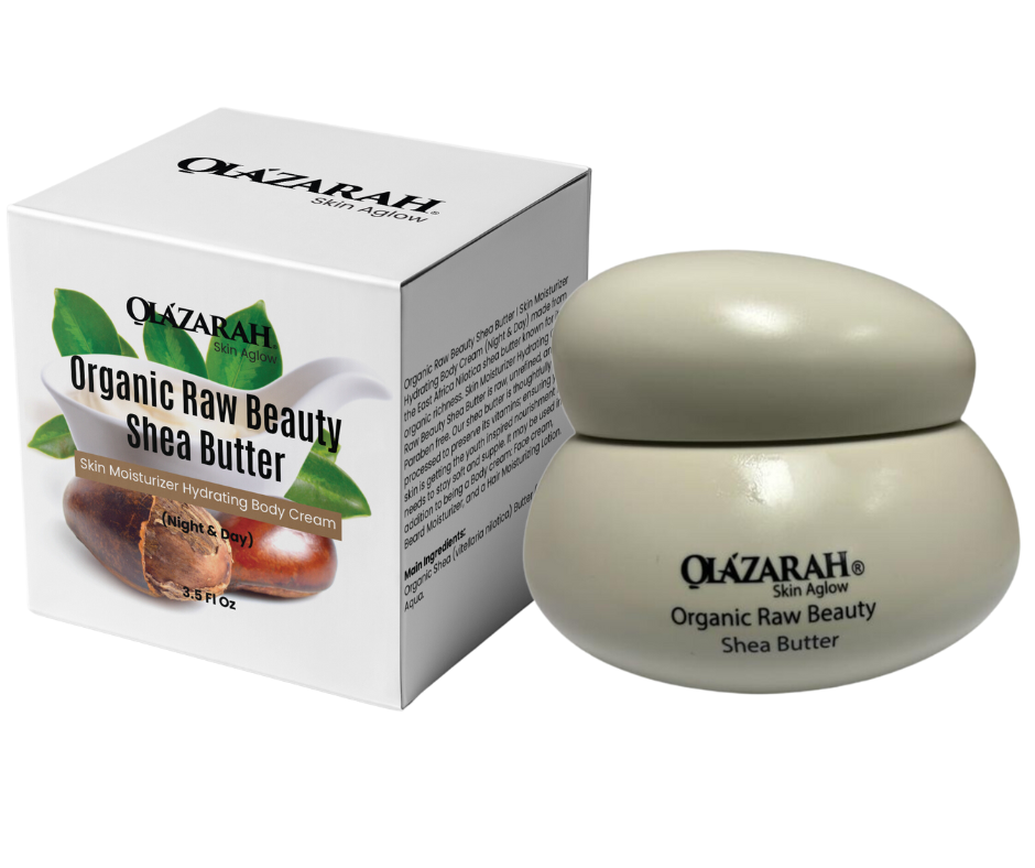 Organic Raw Beauty Shea Butter | Skin Moisturizer Hydrating Body Cream (Night/Day), 3.5 Fl Oz