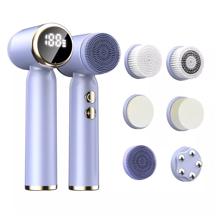 Facial Cleansing Exfoliating Face Wash Brush, Rechargeable Waterproof LCD Display Screen , 6 oz