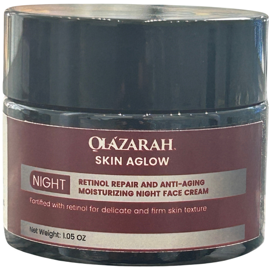 Skin Aglow Night Face Cream w/Retinol – Anti-Aging, Moisturizing, Deep Hydration & Repairing Formula, 1.05 oz