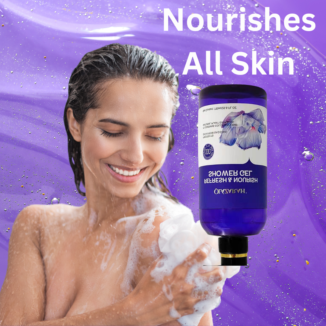 Collagen Glow Shower Gel: Soothing Lavender, Light Fragrance, Dye-Free Hydration, for All Skin types, 25 fl. oz