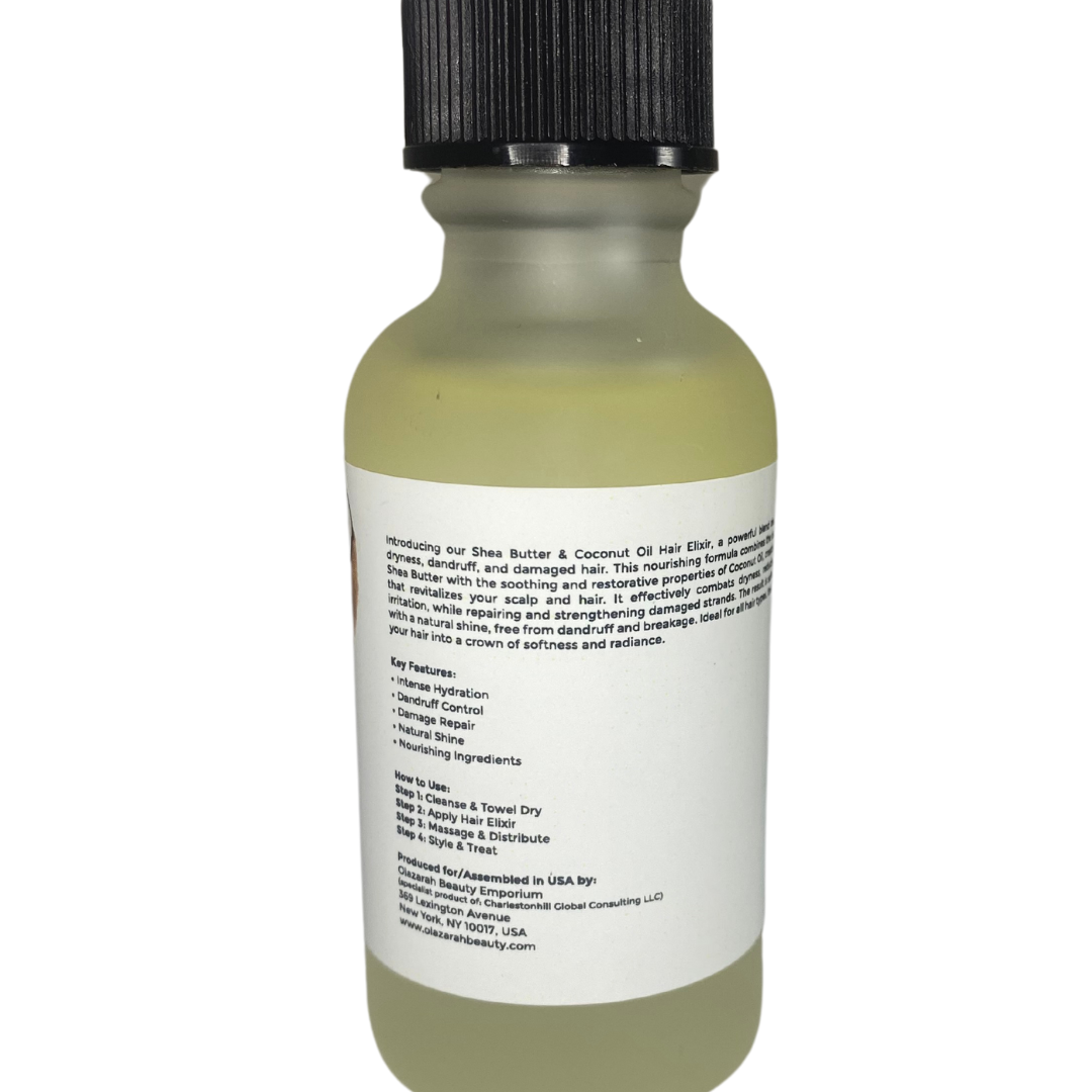 Shea Butter & Coconut Oil Hair Elixir for Damaged Hair,  1.07 fl. oz