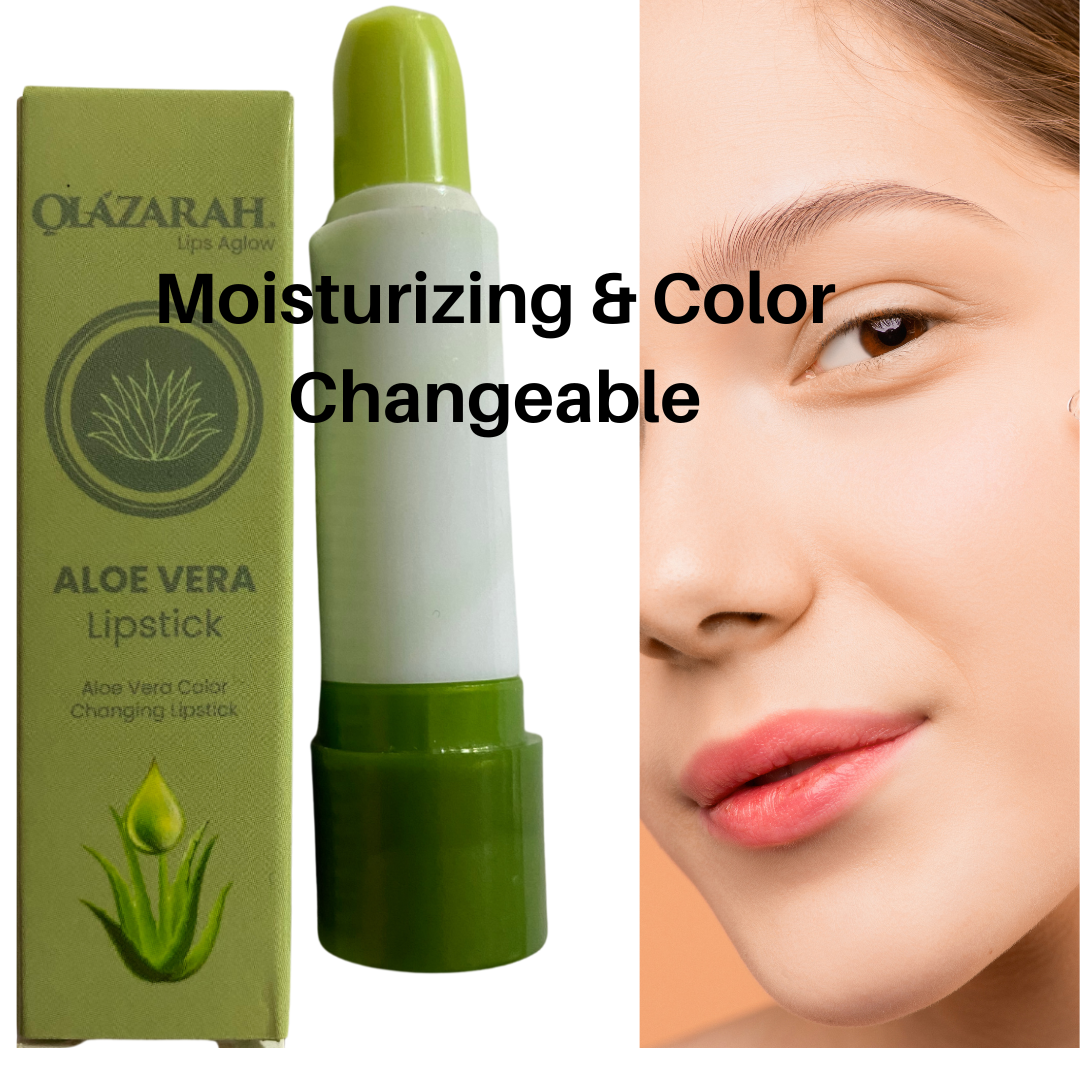 Aloe Vera Lipstick | Anti-drying, Repairing, Color Changeable Lipstick (2 PCS), 2 oz