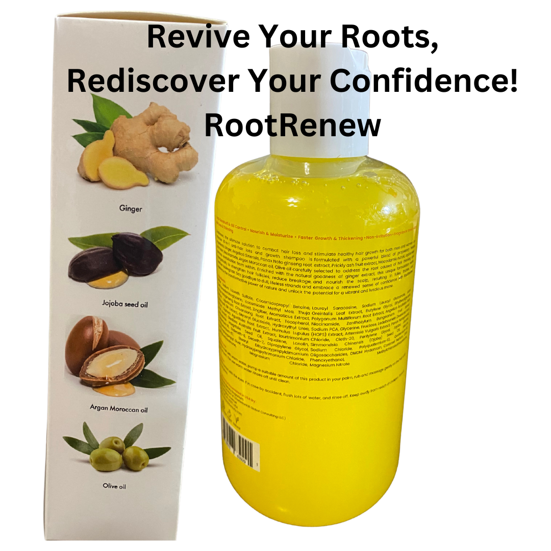 RootRenew Intensive 10-in-1 Anti Hair Loss/Growth Treatment Shampoo, w/Ginger Extract, 8 fl. oz