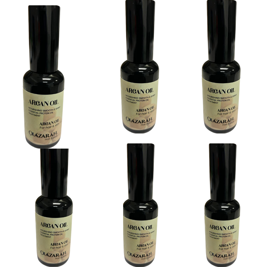 OLAZARAH Argan Oil Protein Nourishing Smooth Repair Shine Hair Leave-in Treatment Spray, (6 pcs, 1.69 Fl. oz Each)