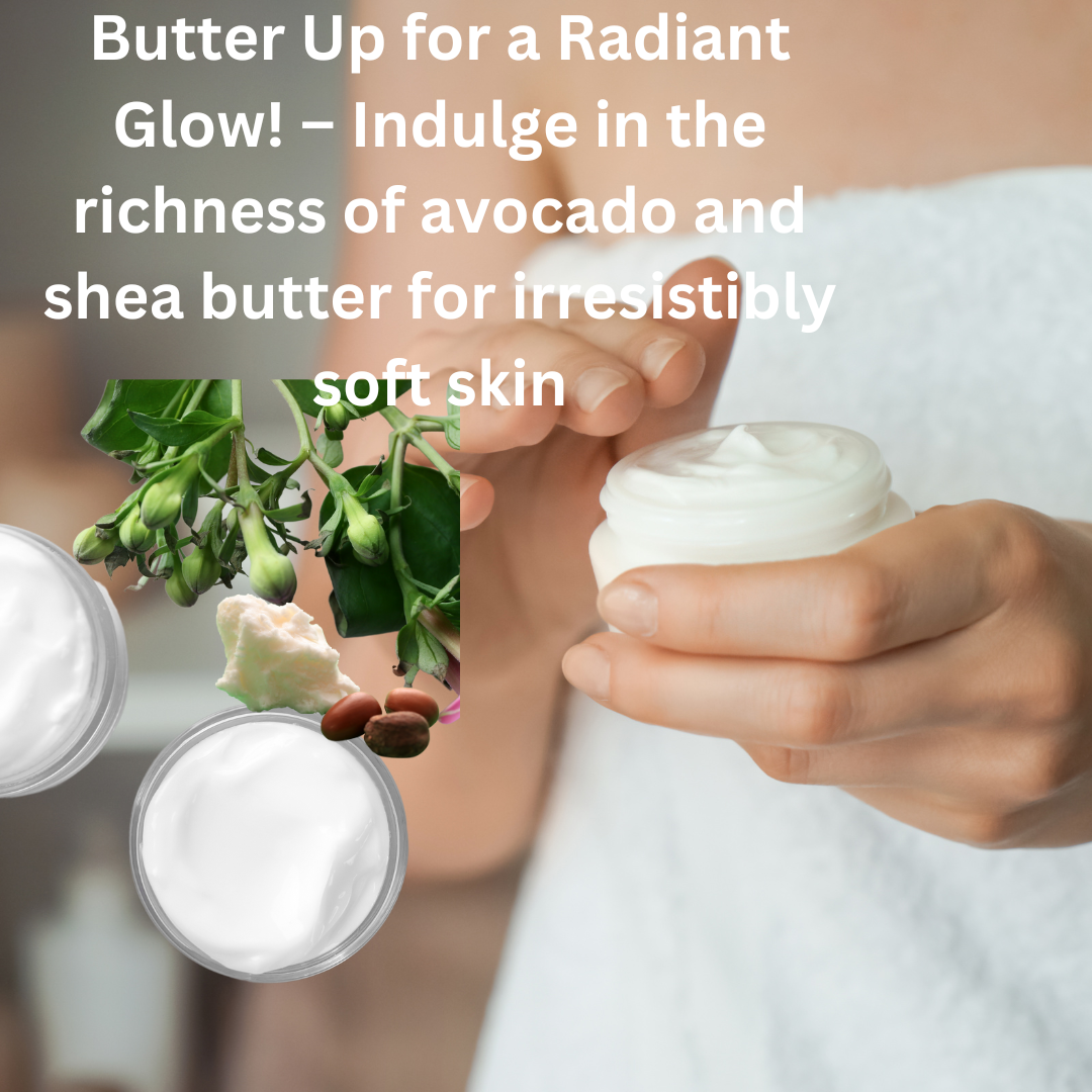 Avocado Butter Body Cream – Deeply Nourishing Moisturizer & Hydration for Dry and Dehydrated Skin, 10 oz