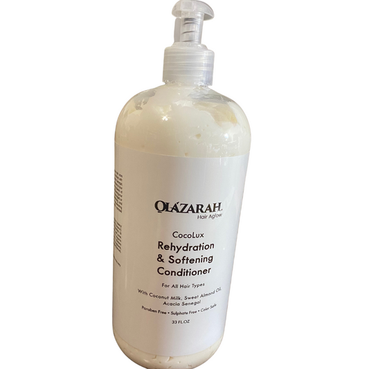 CocoLux Rehydration & Softening Conditioner W/Coconut Milk, Sweet Almond Oil, 33 fl. oz