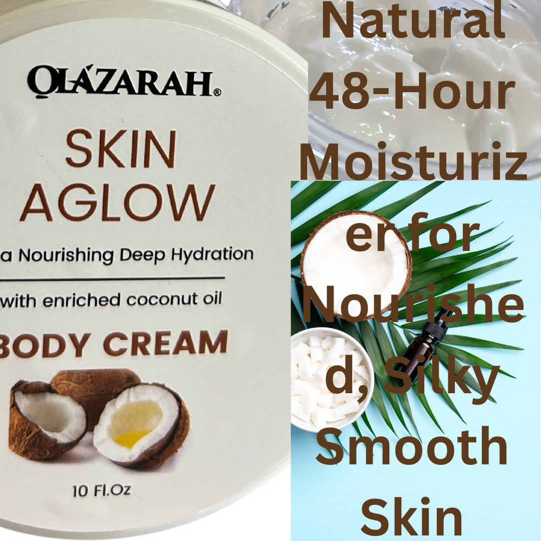 Coconut Body Cream w/Ultra Nourishing Deep Hydration for Lasting Moisture, Smoothness, Silky Soft Skin: Infused w/Organic Coconut oil, 10 oz