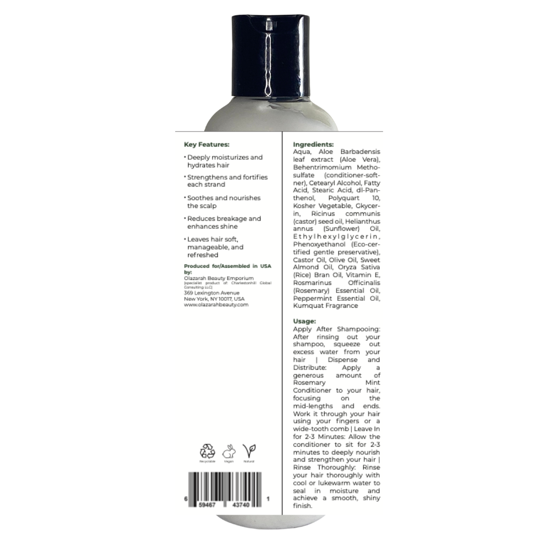 Rosemary Mint Conditioner for Hair & Scalp – Strengthening Formula Enriched with Vitamin E, 10 fl. oz