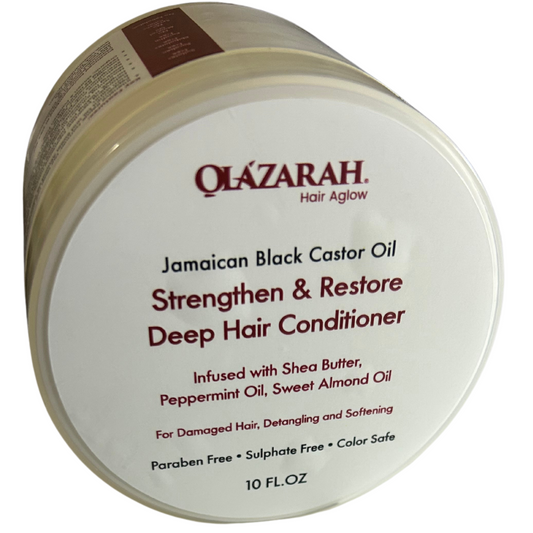 Jamaican Black Castor Oil Strengthen & Restore Deep Hair Conditioner Infused with Shea Butter, Peppermint Oil, Sweet Almond Oil for Damaged Hair, Detangling and Softening, (6 pcs, 10 Fl. oz Each)