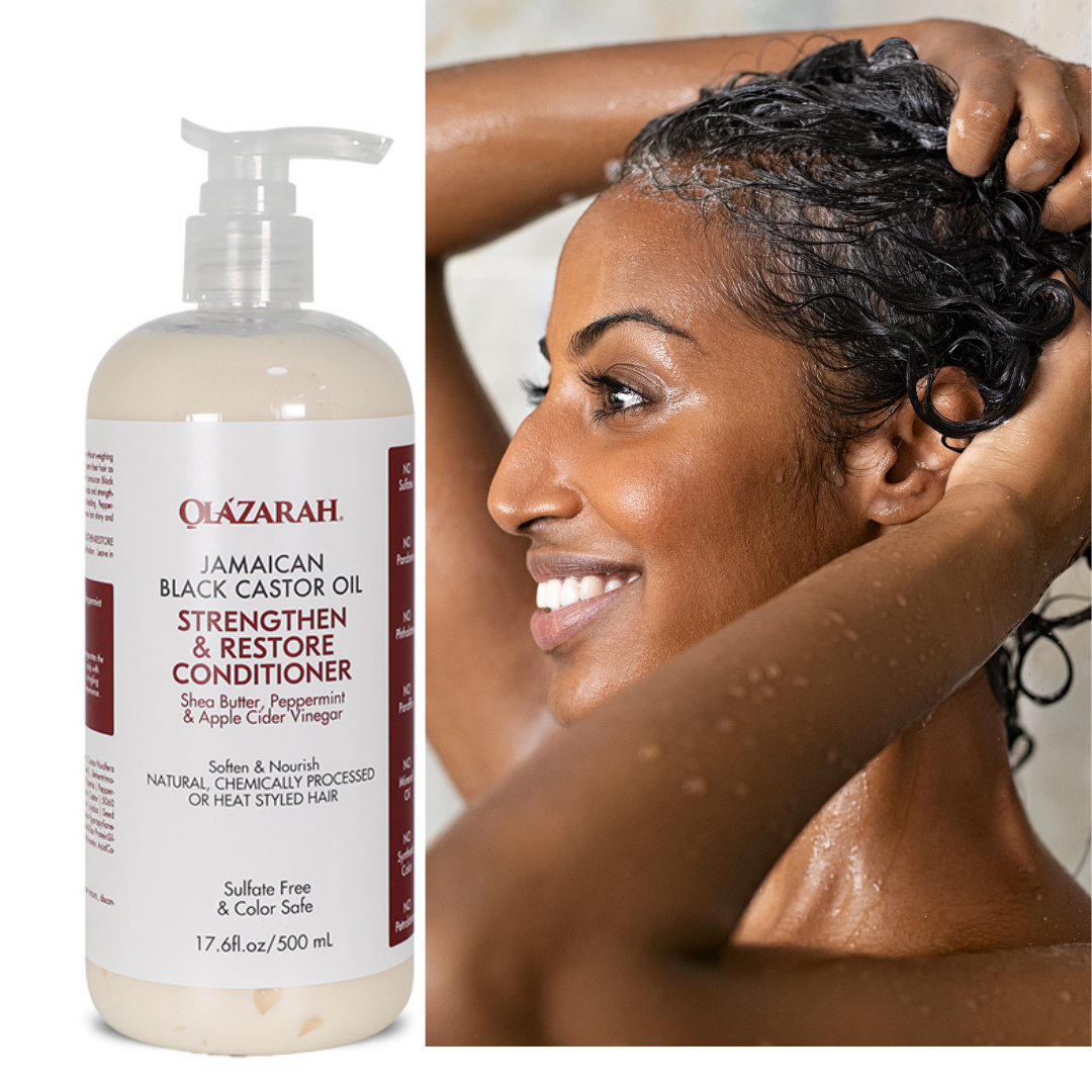 Jamaican Black Castor Oil Strengthen & Restore Conditioner w/Shea Butter, Peppermint and Apple Cider Vinegar, 17 fl. oz