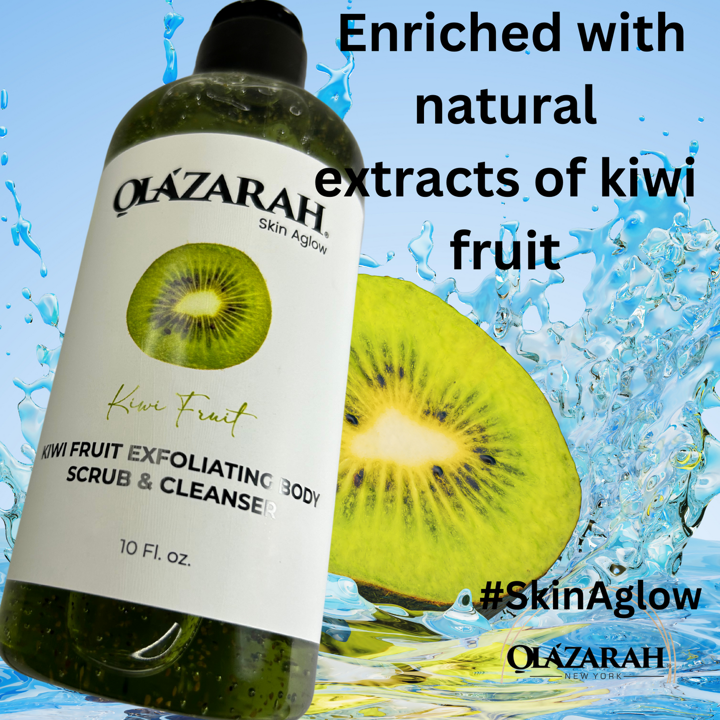 Kiwi Fruit Exfoliating Body Scrub & Cleanser, 10 fl. oz.