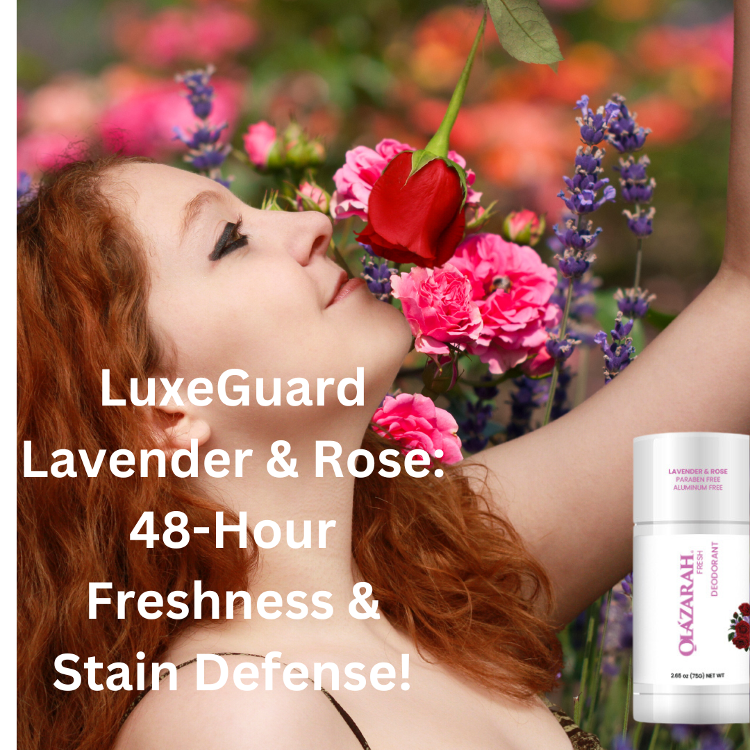 Lavender & Rose Natural Anti-Stain, Antiperspirant 48-hr Protection Underarm Deodorant Stick for Women/Men, 2 oz