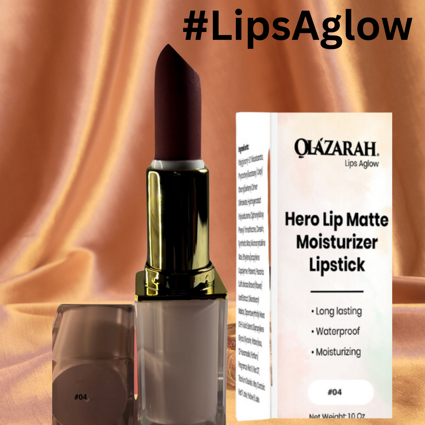 Lip Matte Cream long lasting waterproof moisturizer formula lipstick | Color #004: Bean Paste & Taro Puree, 1 oz.