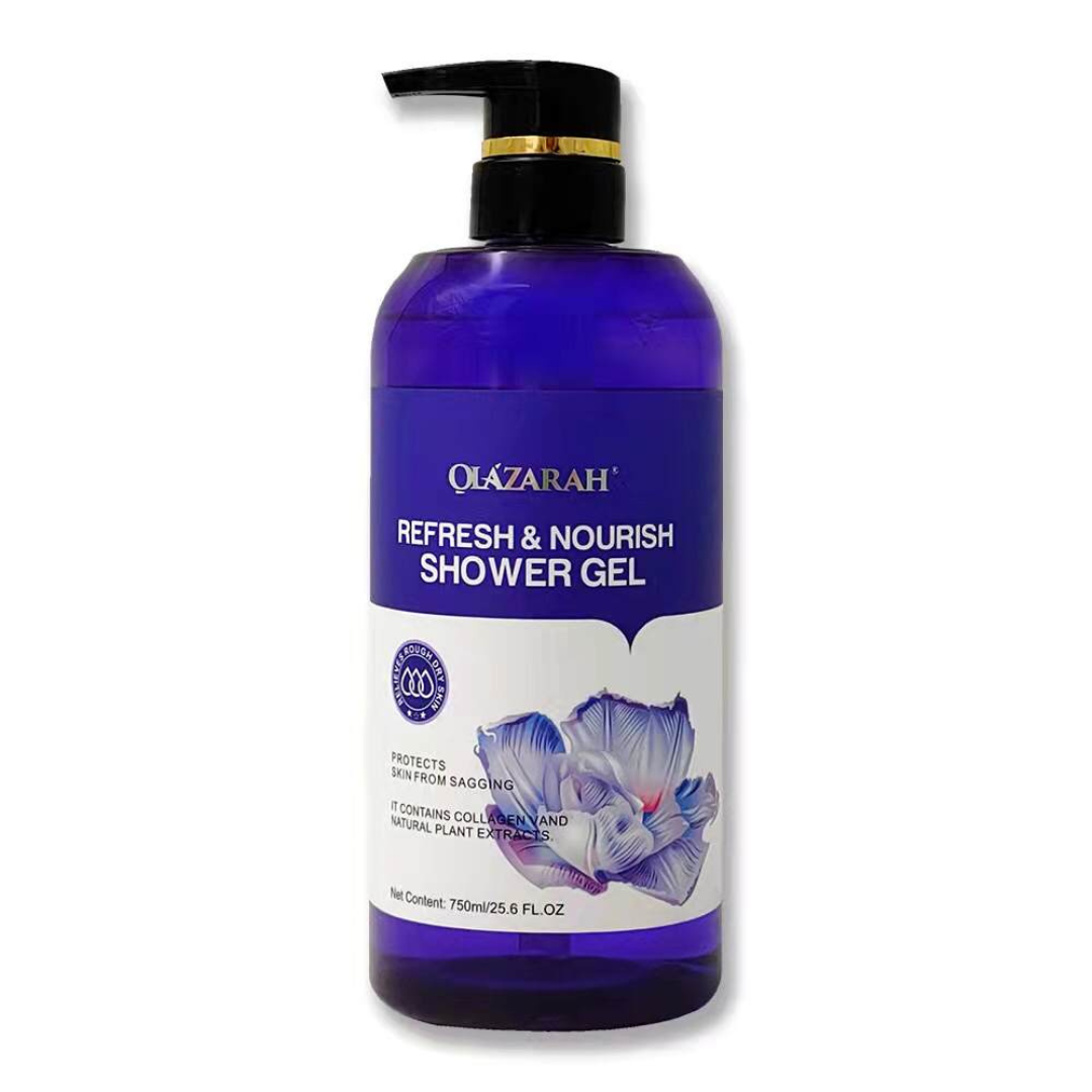 Collagen Glow Shower Gel: Soothing Lavender, Light Fragrance, Dye-Free Hydration, for All Skin types, 25 fl. oz