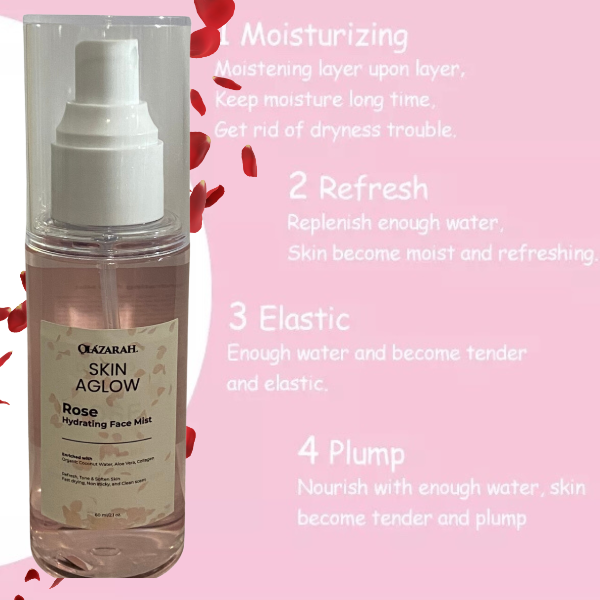 Rose Coconut Water Hydrating Face Mist, 3 fl oz.