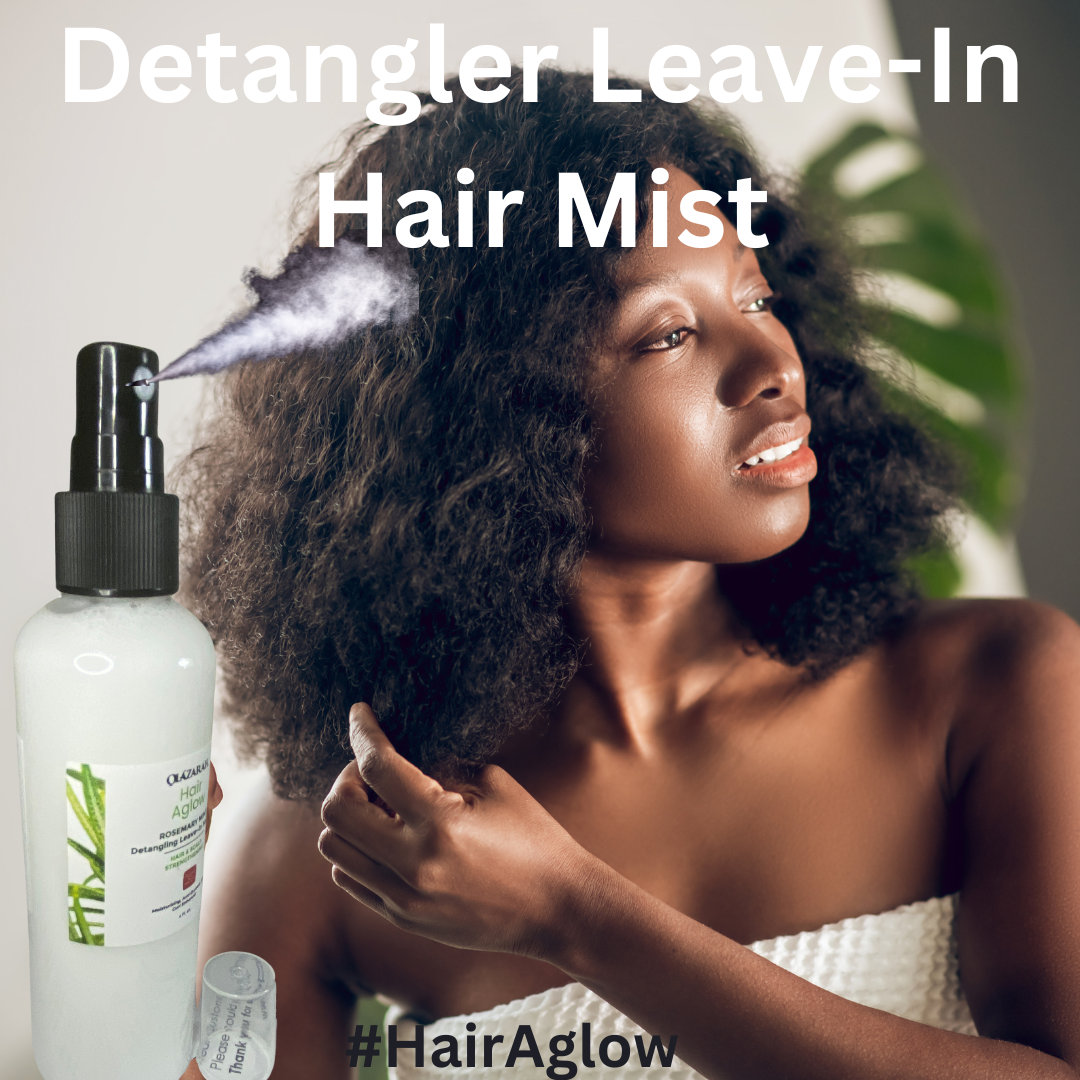 Rosemary Mint Detangling Leave-In Hair Mist – Anti-Frizz, Moisturizing Curl Enhancer for All Hair Types, 4 fl. oz