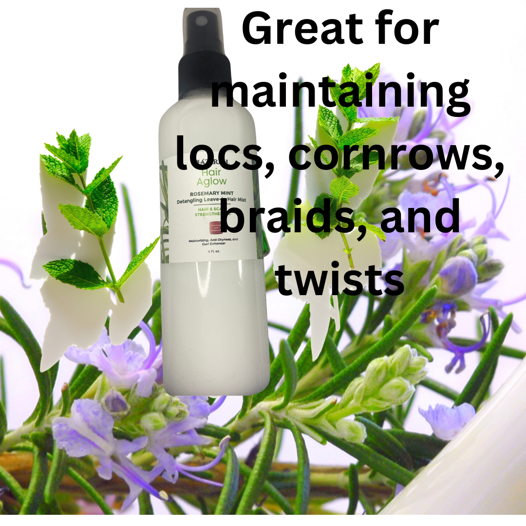 Rosemary Mint Detangling Leave-In Hair Mist – Anti-Frizz, Moisturizing Curl Enhancer for All Hair Types, 4 fl. oz