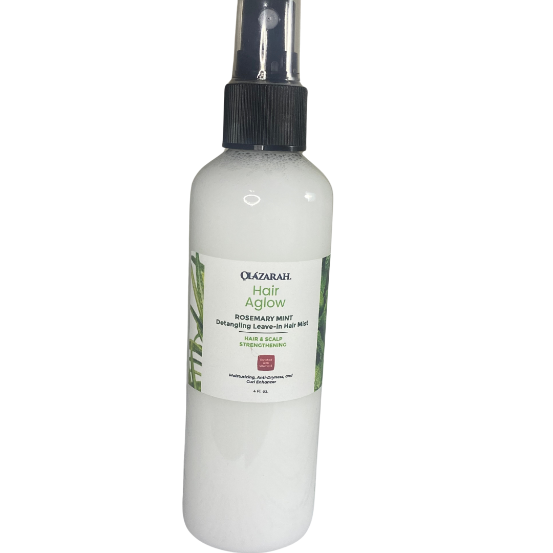 Rosemary Mint Detangling Leave-In Hair Mist – Anti-Frizz, Moisturizing Curl Enhancer for All Hair Types, 4 fl. oz