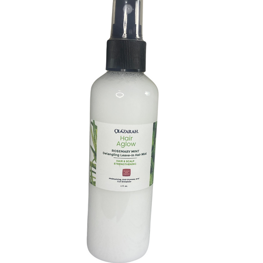 Rosemary Mint Detangling Leave-In Hair Mist – Anti-Frizz, Moisturizing Curl Enhancer for All Hair Types, 4 fl. oz