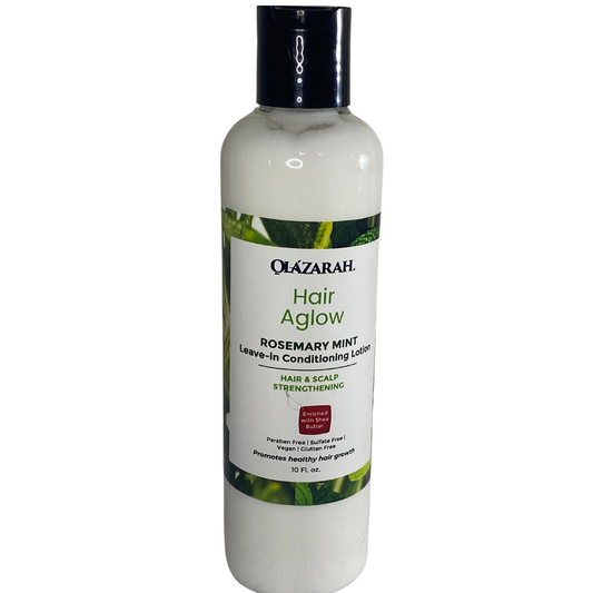 Rosemary Mint Herbal Infusion Leave-In Lotion: Repair, Renew, Strengthen, Detangle, and Nourish, 10 fl. oz