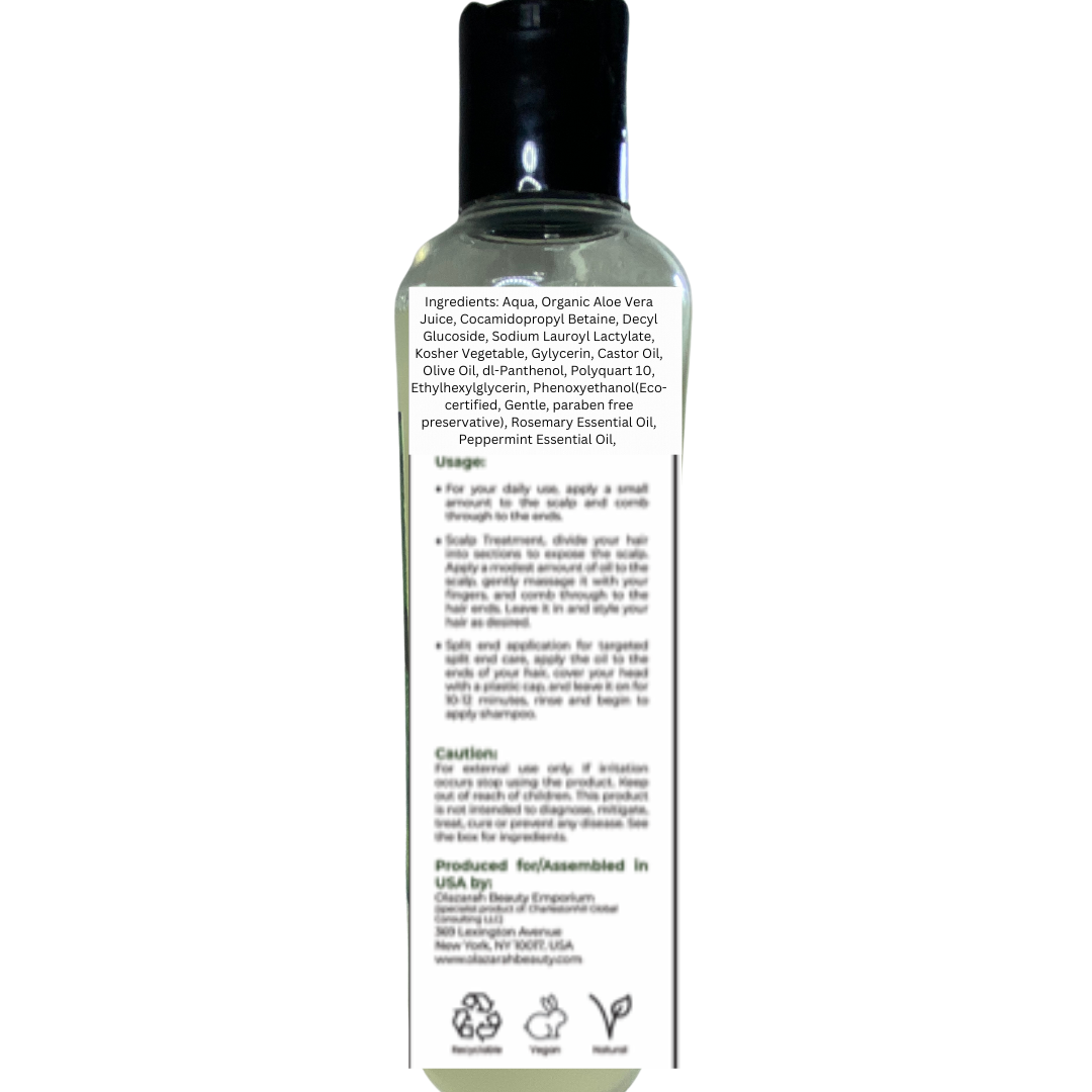 Herbal Rosemary Mint Shampoo – Deep Cleansing & Scalp Strengthening Formula, 10 fl. oz