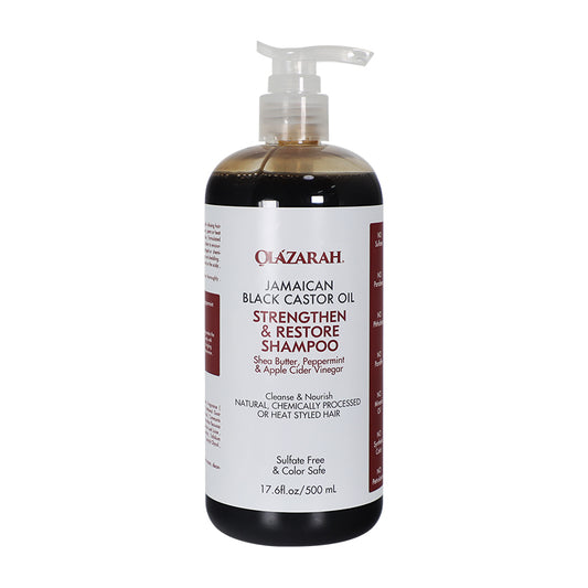 Jamaican Black Castor Oil Strengthen & Restore Shampoo for Damaged Hair/w Shea Butter, Peppermint and Apple Cider Vinegar to Cleanse & Nourish, (6 pcs, 17 Fl oz Each)